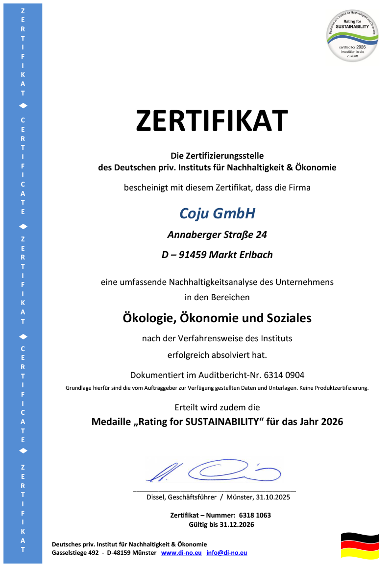 ZERTIFIKAT Coju 2026 ZERTIFIKAT Coju 2026